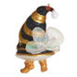 Гном в костюме "Пчелка" (стекло) 9х7,5х14,5 см