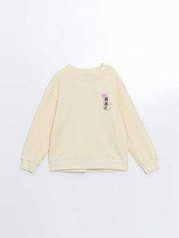 Bisiklet Yaka K?z ?ocuk Kal?n Sweatshirt