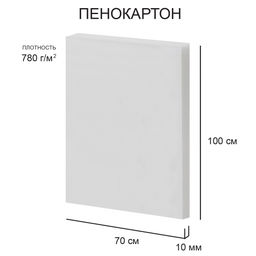 Love2art Пенокартон FBS-70-100-10 10 мм белый 780 г/м2 70 х 100 см 15 шт
