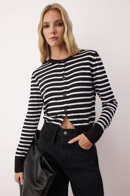 Siyah Pamuk Kar?s?ml? Basic Triko H?rka TWOAW26HI00187