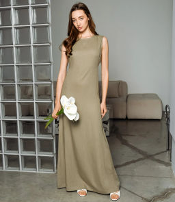 Платье #ОКТ025025, полынь