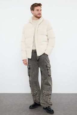 TRENDYOL MAN Camel Regular Fit Dik Yaka Fitilli Kadife Sisme K?sl?k Mont TMNAW22MO0182 - Trendyolmilla фото 23
