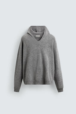 100% WOOL HOODED SWEATER - Zara фото 7