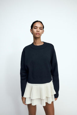 PLEATED SLEEVE KNIT SWEATSHIRT - Zara фото 2