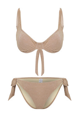 Vizon Baglamal? Balconette Kapl? Regular Dusuk Bel Bikini Tak?m? TBESS25BT00116