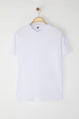 Trendyolmilla Man Beyaz 7li Paket Slim/Dar Kesim %100 Pamuklu T-Shirt TMNSS25TS00234  фото 3