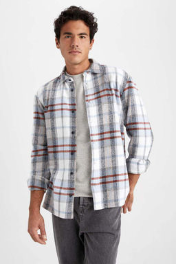 Рубашка Lumberjack с длинным рукавом в клетку обычного кроя - Defacto фото 3