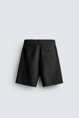 BERMUDA RELAXED FIT PLIEGUES CINTUR?N / Verde gris - Zara фото 8