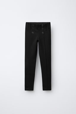 PONTE DI ROMA KNIT LEGGINGS WITH BUTTONS