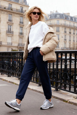 Lacivert Loose Jogger Kal?n Ici Polarl? Orme Esofman Alt? Pantolon TWOAW23EA00151