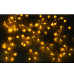 Электрогирлянда-занавес светодиодная "Звездочки", теплый