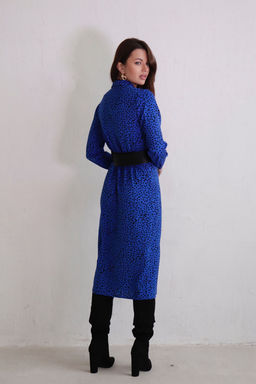 Платье-рубашка с английским воротником принт - Martichelli фото 14