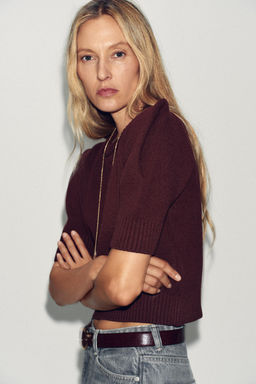 SHORT SLEEVE KNIT TOP - Zara фото 4
