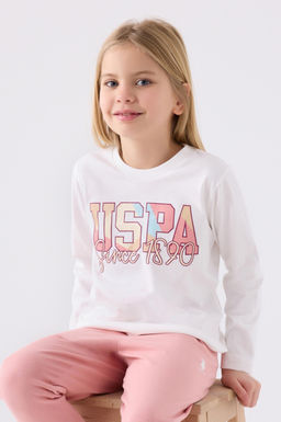 Кремовый пижамный комплект для девочки - U.s. polo assn фото 2