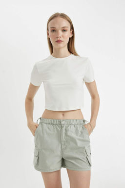 Coool Fitted Basic K?sa Kollu Tisort - Defacto фото 3