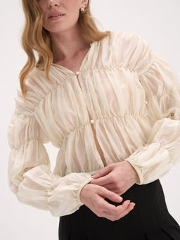 Блуза плиссированная "Жемчуг" женская