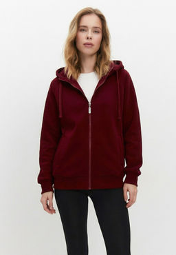 Толстовка женская 25234-532 футер темно-красный