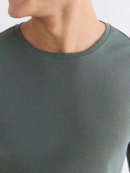 Bisiklet Yaka Uzun Kollu Erkek Ti??rt