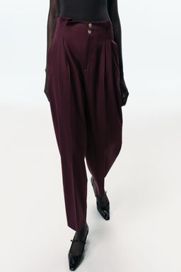 PAPER BAG TROUSERS WITH DARTS - Zara фото 2