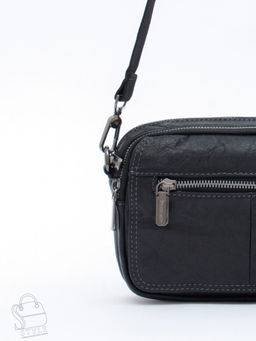 Сумка мужская кожаная 8615S black Fuzhiniao
