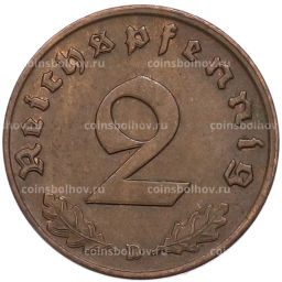 Монета 2 рейхспфеннига 1939 года D Германия