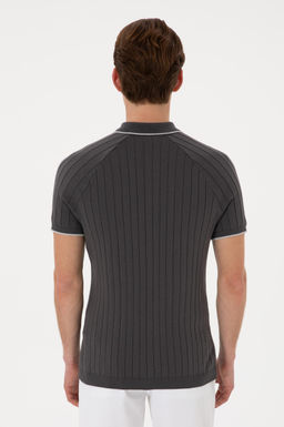 Erkek Slim Fit Bisiklet Yaka Antrasit Ti__rt - U.s. polo assn фото 5