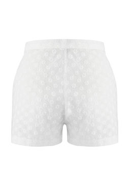 TRENDYOLMILLA Beyaz Dokuma Brode Plaj Sort TBESS25SR00012  фото 6