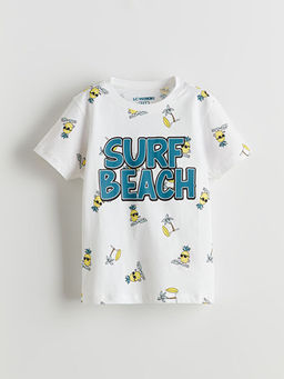 Ananas Bask?l? Erkek ?ocuk ?ortlu Pijama Tak?m