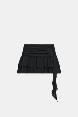 PLEATED RUFFLE SKORT - Zara фото 6