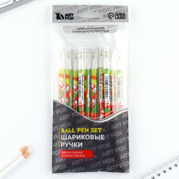 Цена за 10 шт. Ручка пластик шариковая, синяя паста, 0,5 мм Кеды - Artfox фото 2