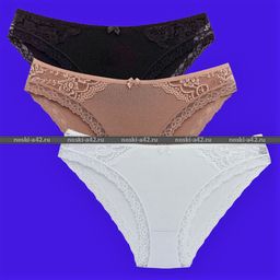 Цена за 5 шт. Трусы женские Турция кружево большие размеры арт. 63640 (63475, 63512) 3XL (50-52) - For you фото 5