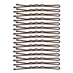 Zlatka Невидимки для волос металлические HIT-70 7 см 15 шт №02 коричневый  фото 3