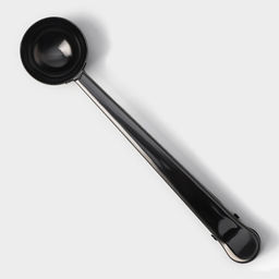 Цена за 2 шт. Ложка для кофе Доляна Aroma, 15 мл, с зажимом, нержавеющая сталь, чёрная