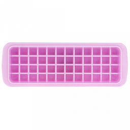 Форма для льда пластмассовая (мармелада) "Кубик - 48 штук" 25,4х9см h2,8см, цвета в ассортименте: сиреневый, голубой, серый, розовый, в п/эт пакете (Китай)