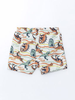 Beli Lastikli Bask?l? Erkek ?ocuk Y?zme ?ort