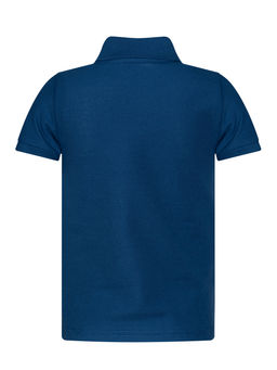 Футболка поло детская индиго  "Все ок "