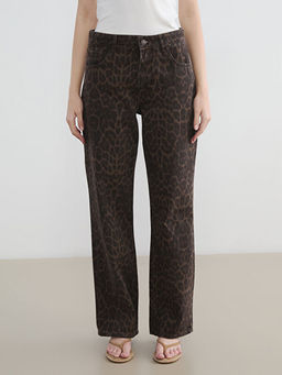 Y?ksek Bel Straight Fit Kad?n Jean Pantolon