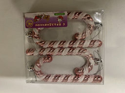 Новогоднее украшение на ёлку леденец, упаковка 4 шт