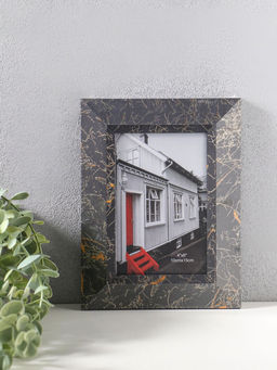 Фоторамка пластик 10х15 см "Гедеон" чёрный с золотом 21х16х2 см