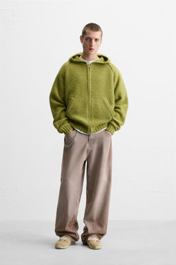 HOODED KNIT JACKET