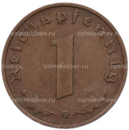 Монета 1 рейхспфенниг 1939 года G Германия
