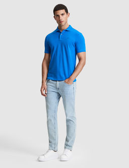 Sax Slim Fit %100 Pamuk D__meli Polo Yaka Basic Ti__rt