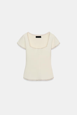 TOP CORSETERO PUNTO / Crudo - Zara фото 4