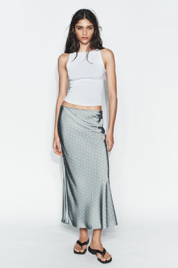 SATIN MIDI SKIRT - Zara фото 7