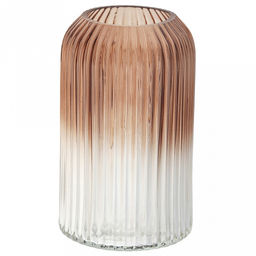 Ваза для цветов стеклянная "Харви-Бей-3" 1,25л, д11,5см, h20см, средняя, текстурная (Россия)