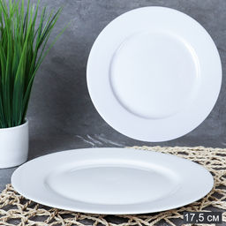 Тарелка 18 см белая / GF-415 /уп 60/