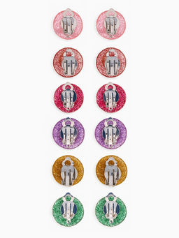 Цена за 2 шт. Серьги клипсы детские Выбражулька «Блестящие единорожки», МИКС