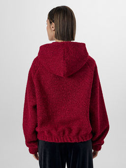 Худи женское бордовое с надписью Rose thorns - Mark formelle фото 2