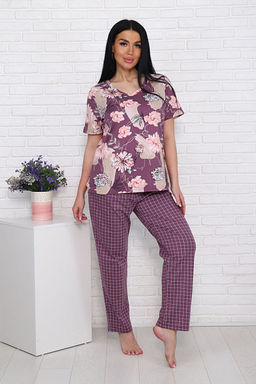 Костюм с брюками (00991, бордовый) - Плиона фото 6