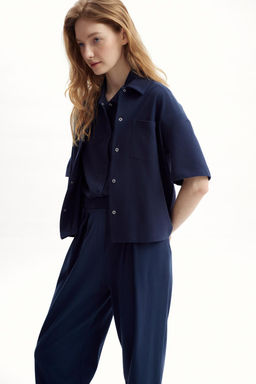 ЕВТ 3280/индиго рубашка жен